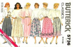 5736 STRAIGHT-FLARE-A-SKIRT LENGTHS PATTERN 8-12